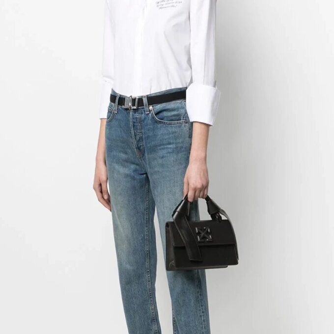 1.4 Jitney Leather Black Handbag