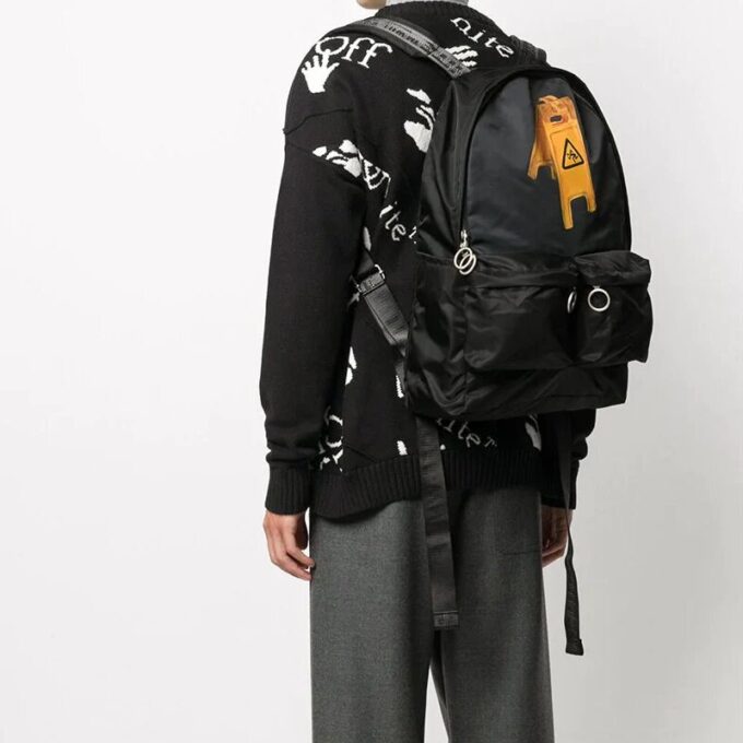 20 Classic Slogan Alphabet Printing Industrial Style Multiple Pockets Backpack Schoolbag