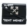 20 Jitney0.7 Series Graffiti Printing Cortex LOGO Metallic Small Black Messenger Bag