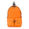20 Slogan Alphabet Printing Industrial Style Multiple Pockets Backpack Schoolbag Orange