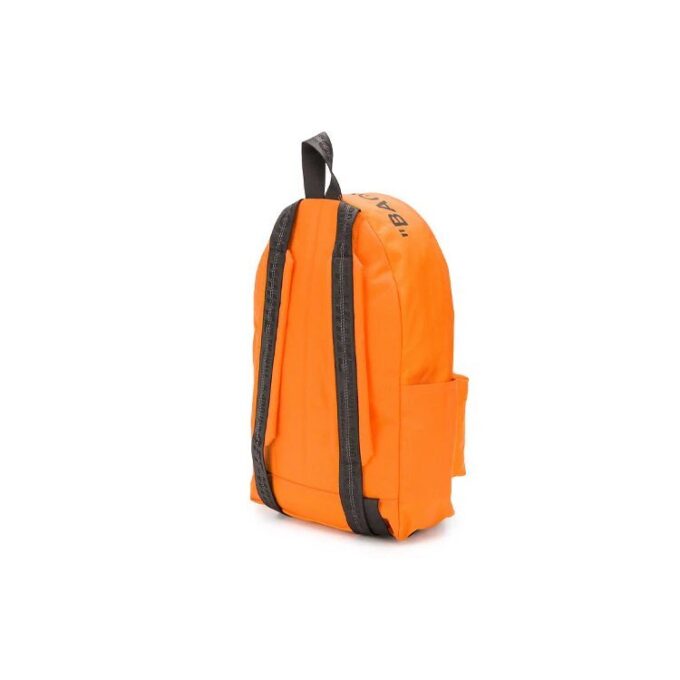 20 Slogan Alphabet Printing Industrial Style Multiple Pockets Backpack Schoolbag Orange