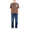 23 Varsity Skate Cotton T-Shirt “Brown White”