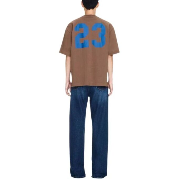 23 Varsity Skate Cotton T-Shirt “Brown White”