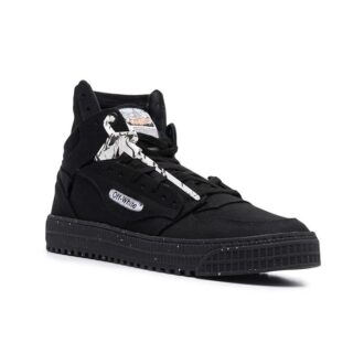 3.0 Off Court High Eco Canvas Sneaker “Black White”