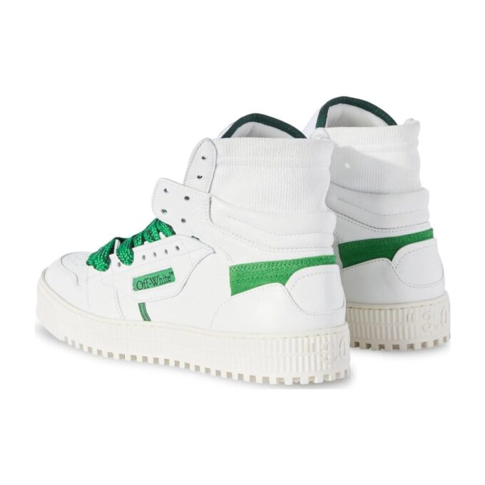 3.0 Off Court Leather Sneakers “White Green”