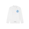 3D Logo Printing Round Neck Long Sleeves Unisex White