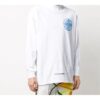 3D Logo Printing Round Neck Long Sleeves Unisex White