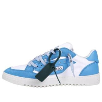 5.0 Panelled Low-Top Sneakers “Blue White”