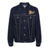 90s Logo Skate Denim Jacket “Raw Blue Gold”
