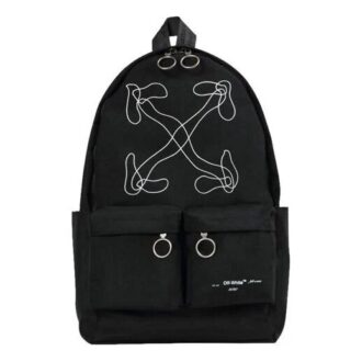 Abstract Arrows Backpack “Black/White”