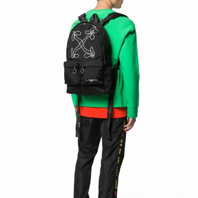 Abstract Arrows Backpack “Black/White”
