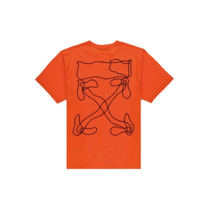 Abstract Arrows Embroidery Short Sleeve Oversize