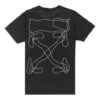 Abstract Arrows Slim Geometry Embroidered Short Sleeve t Ordinary Version