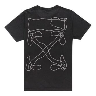 Abstract Arrows Slim Geometry Embroidered Short Sleeve t Ordinary Version