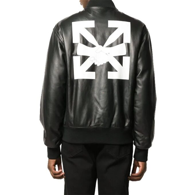 Agreement Leather Bomber Jacket