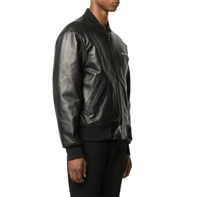Agreement Leather Bomber Jacket