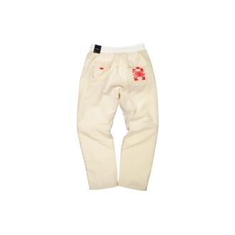 Air Jordan x Off-White Logo Printing Sports Long Pants “Cream White”