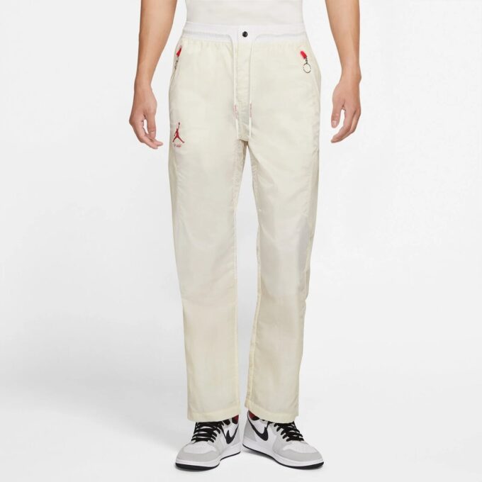 Air Jordan x Off-White Logo Printing Sports Long Pants “Cream White”