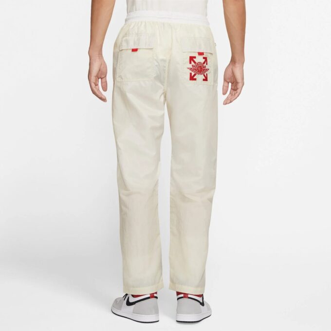 Air Jordan x Off-White Logo Printing Sports Long Pants “Cream White”