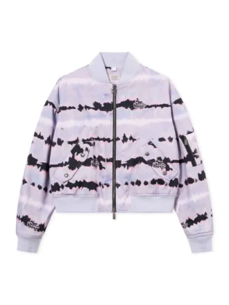 All-over Tie-dye Cropped Bomber