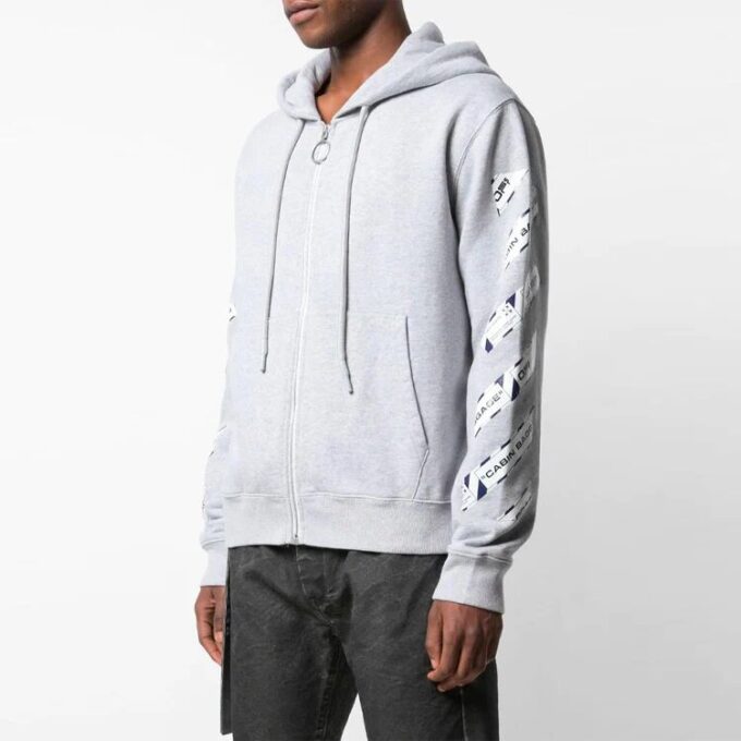 Alphabet Arrow Zipper light grey