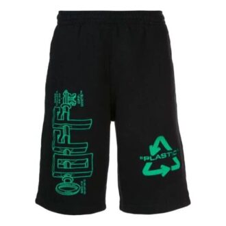 Alphabet Back Arrow Shorts Black
