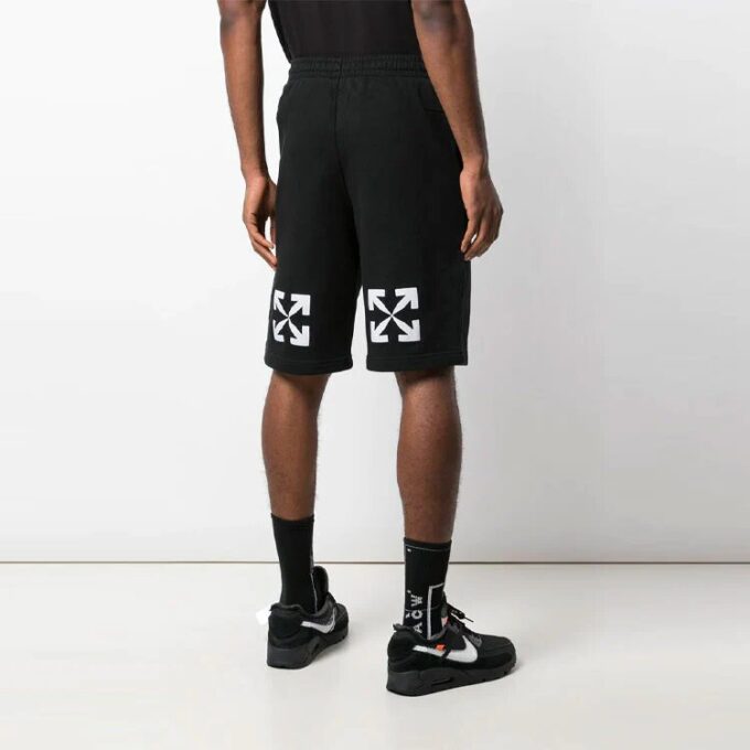 Alphabet Back Arrow Shorts Black