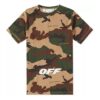 Alphabet Embroidered Short Sleeve Unisex Camouflage