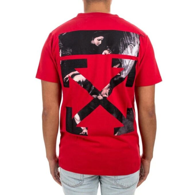 Alphabet Logo Pattern Short Sleeve Version Red