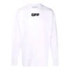 Alphabet Logo Printing Long Sleeves Loose Fit White