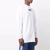 Alphabet Logo Printing Long Sleeves Loose Fit White