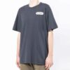 Alphabet Logo Printing Short Sleeve Loose Fit Navy Blue