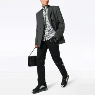 Alphabet Pattern Detachable Casual Long Pants Ordinary Version Black