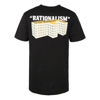 Alphabet Pattern Printing Round Neck Short Sleeve Black