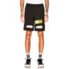 Alphabet Printing Casual Shorts Black