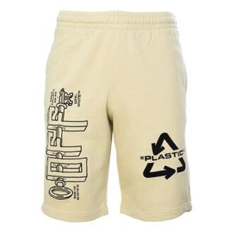 Alphabet Printing Logo Casual Shorts Version Yellow