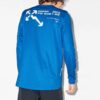Alphabet Printing Long Sleeves Sports Long Sleeves Ordinary Version Blue