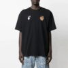 Apple Printing Arrow Short Sleeve Loose Fit Black