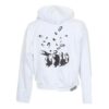 Applique Hooded Sweater Unisex White