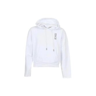 Applique Hooded Sweater Unisex White