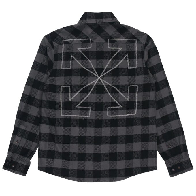 Arrow flannel Plaid Long Sleeves Shirt Version Black