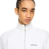Arrow Glowing Flower Crop Zip Jacket