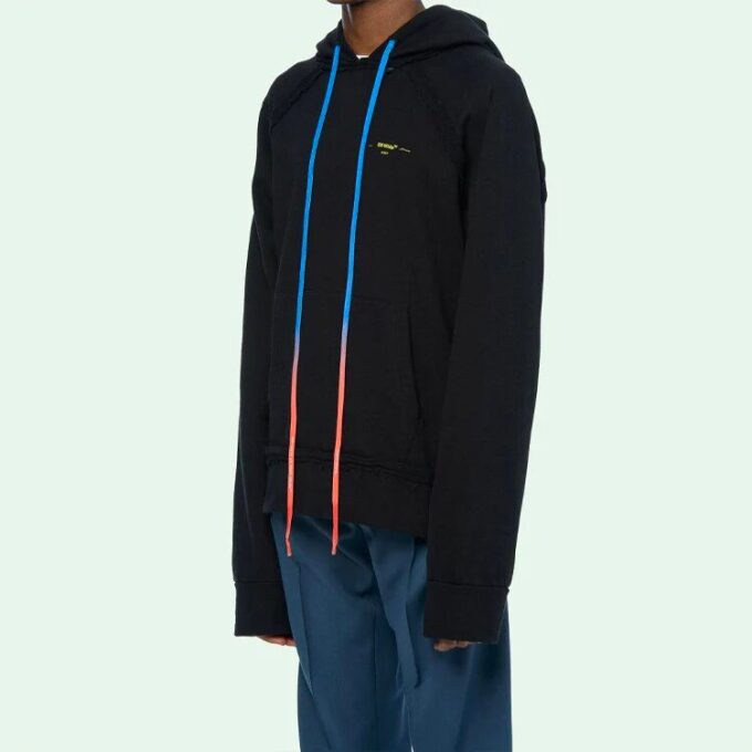 Arrow Gradient Drawstring Loose Fit Black