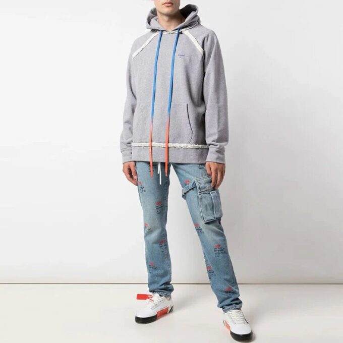 Arrow Gradient Drawstring Loose Fit Gray