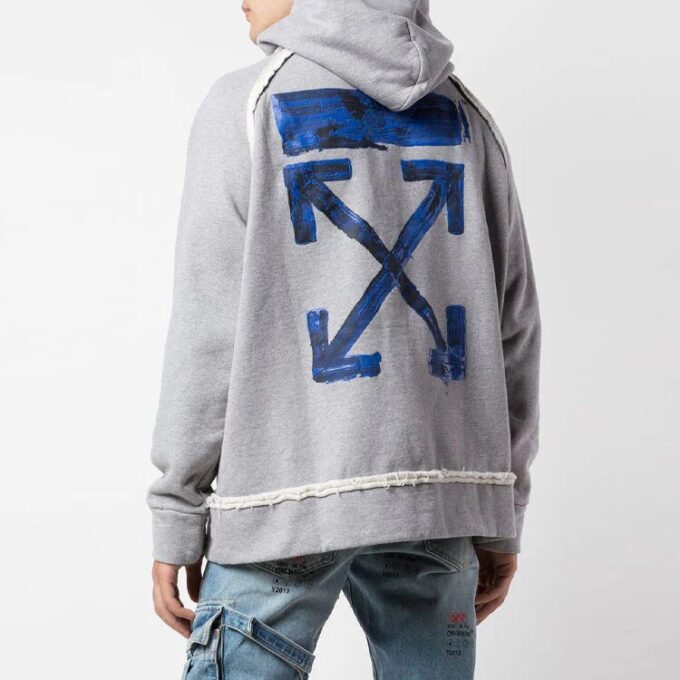 Arrow Gradient Drawstring Loose Fit Gray
