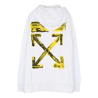 Arrow Gradient Drawstring Loose Fit White