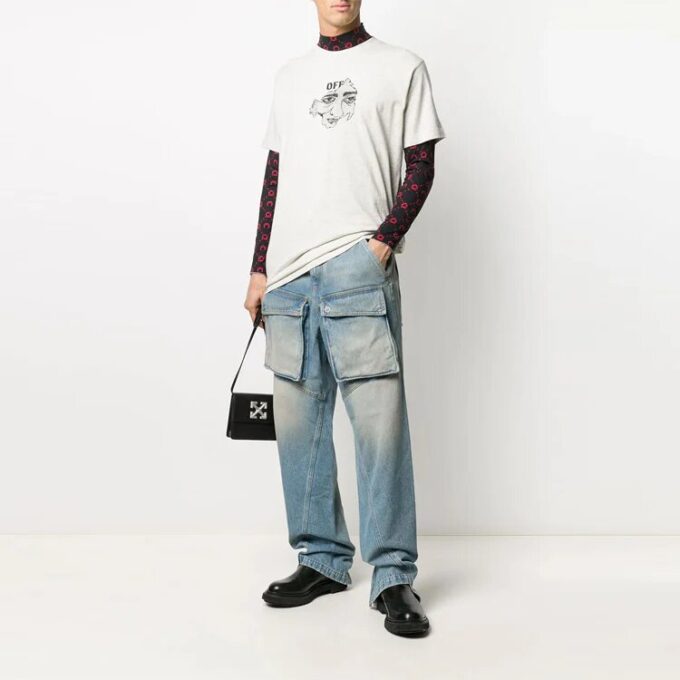 Arrow LeatherMessengerBag Unisex Black