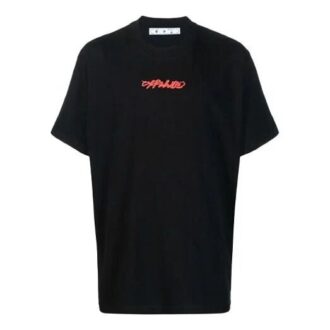 Arrow Logo Pattern Printing Short Sleeve Loose Fit Black