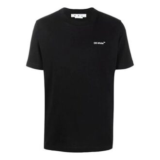 Arrow Logo Pattern Short Sleeve Slim Fit Version Black
