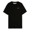 Arrow Logo Printing Round Neck Pullover Short Sleeve Loose Fit Black